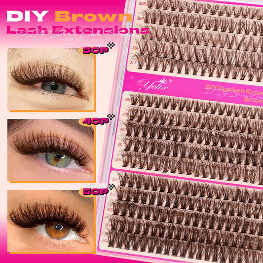 Brown Lash Clusters